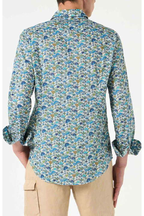 MC2 Saint Barth for Men MC2 Saint Barth Man Muslin Cotton Sikelia Shirt With Mushroom Print | Made With Liberty Fabric