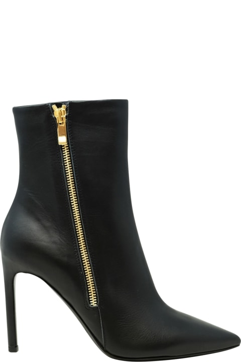 Del Carlo Shoes for Women Del Carlo Roberto Del Carloblack Leather Merlot Boots