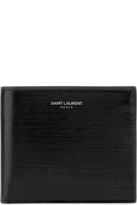 メンズ Saint Laurentのアクセサリー Saint Laurent Black Leather Wallet