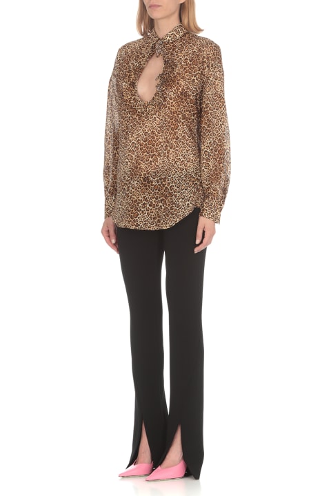 Dsquared2 Topwear for Women Dsquared2 Animalier Blouse With Cut-out