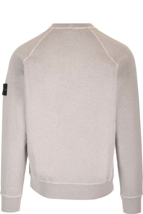 Fleeces & Tracksuits for Men Stone Island Grey Sweatshirt With Mock Neck