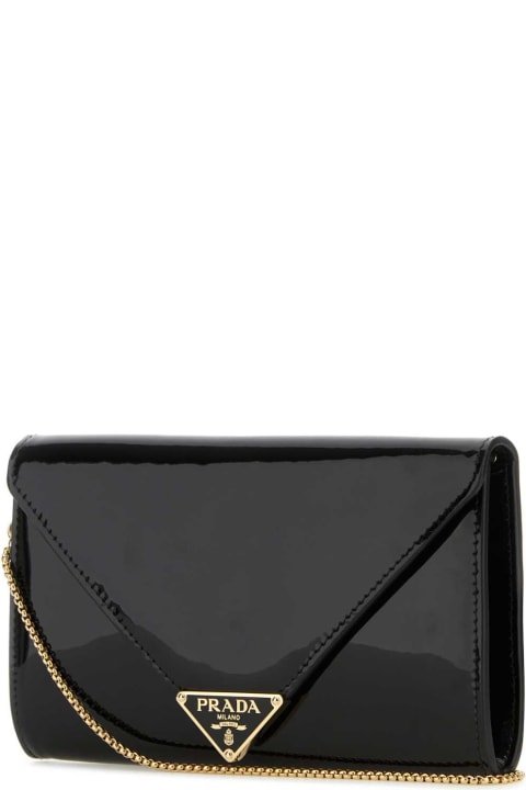 Bags Sale for Women Prada Black Leather Clutch