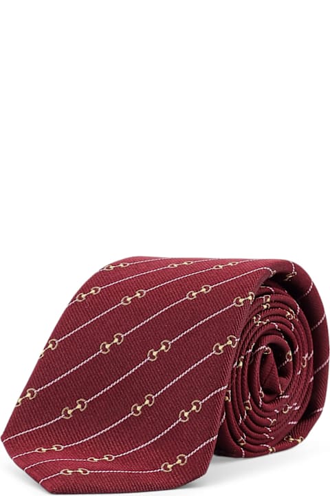 Ties for Men Gucci Silk Tie With Royal Morsy Motif