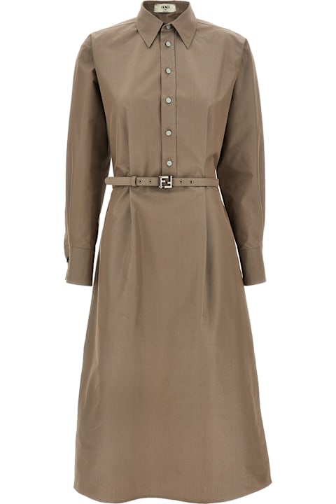Dresses for Women Fendi Chemisier Midi Dress