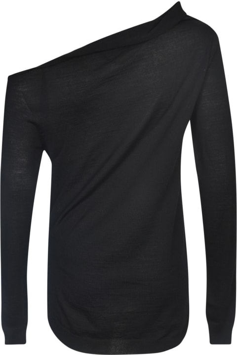 Alberta Ferretti for Women Alberta Ferretti Single-shoulder Asymmetric Plain Sweater