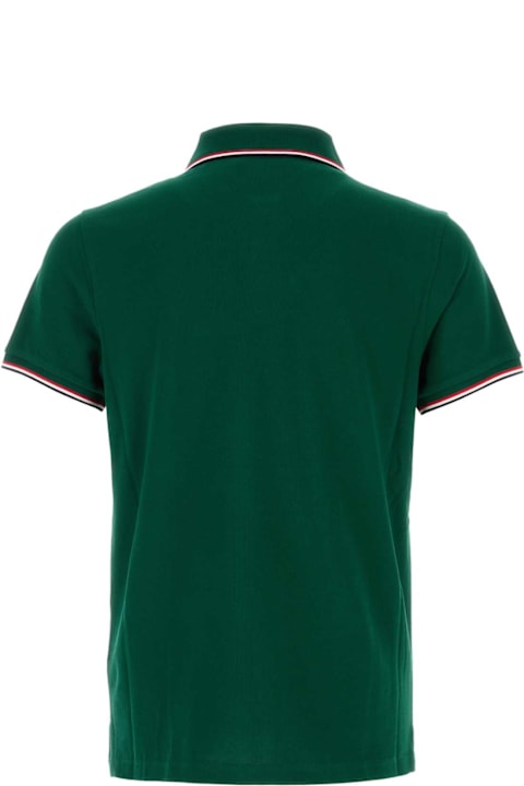 Homeware Moncler Polo Shirt In Green Cotton