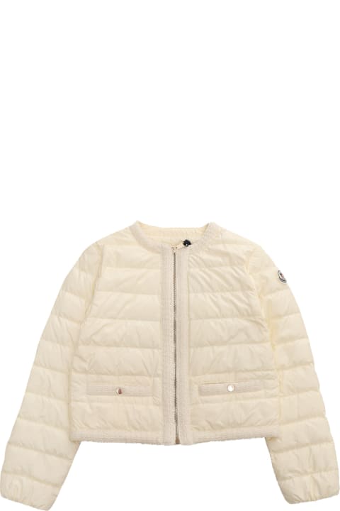 Coats & Jackets for Girls Moncler Cream-colored Dafina Jacket