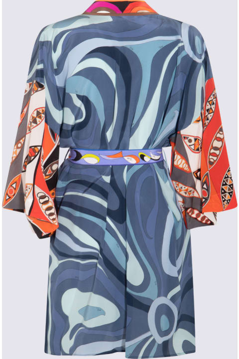 Fashion for Women Pucci Blue Multicolour Silk Cape