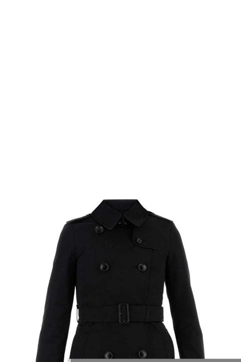Burberry Sale for Women Burberry Black Cotton Trench Coat