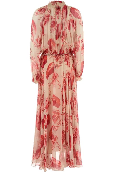 Dresses for Women Fendi Printed Chiffon Long Dress