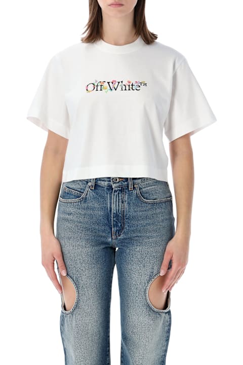 أدوات منزلية Off-White Off-white Flower Cropped T-shirt