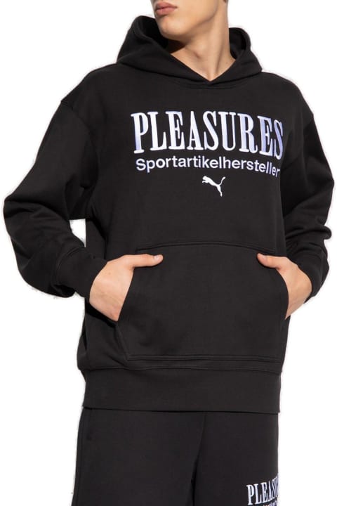 Puma Fleeces & Tracksuits for Men Puma X Pleasures Logo-embroidered Hoodie