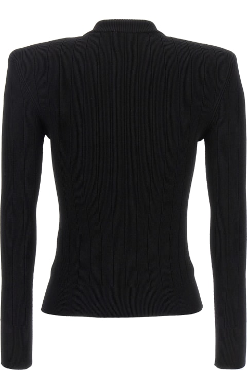 Balmain Sale for Women Balmain Crew-neck Sweater With Buttons