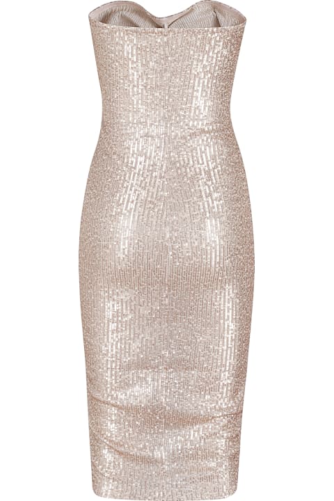 Homeware Norma Kamali Strapless Shirred Front Dress To Knee