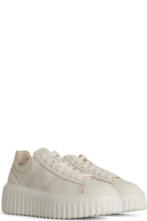 Hogan 'stripes' White Leather Sneakers