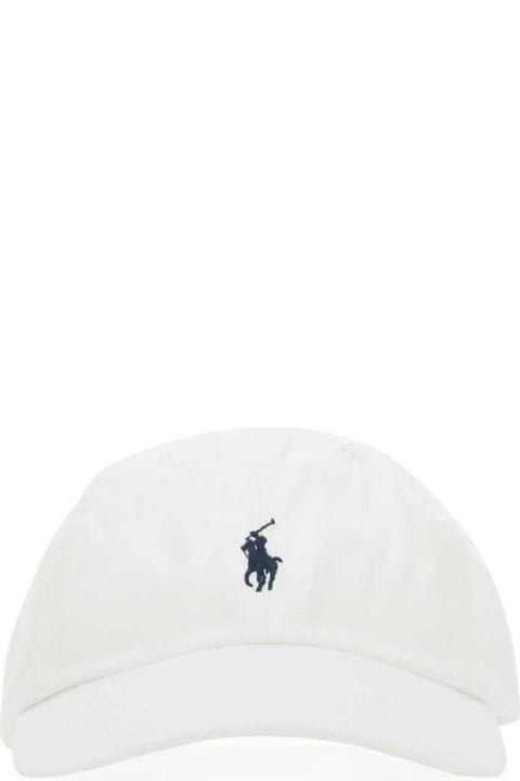 Hats for Men Ralph Lauren Logo Embroidered Curved Peak Baseball Cap