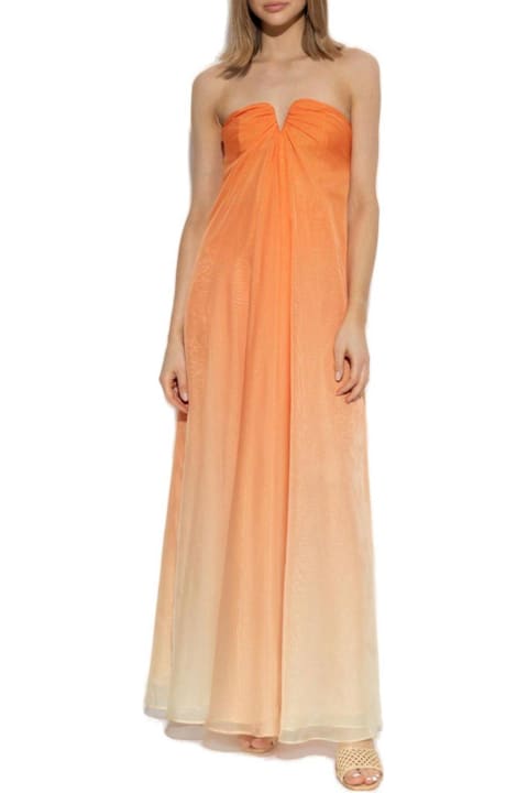 Cult Gaia Women Cult Gaia Janelle Ombré Effect Strapless Gown