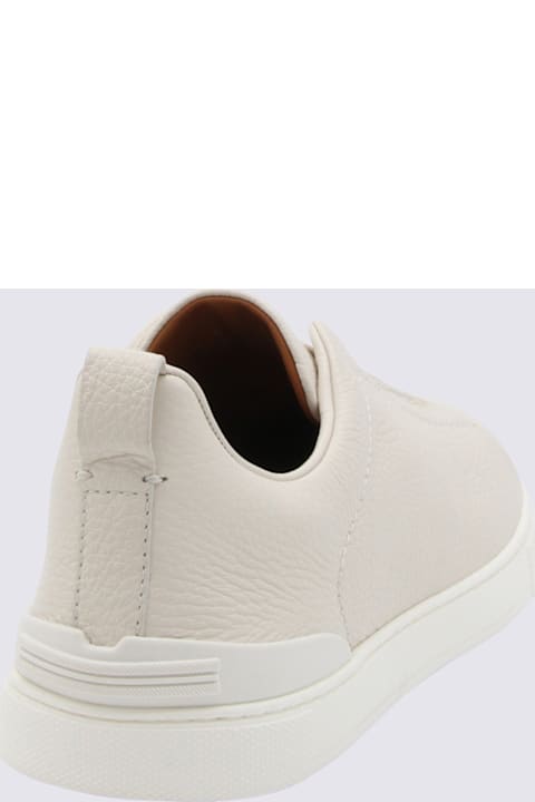 Zegna for Men Zegna White Leather Sneakers