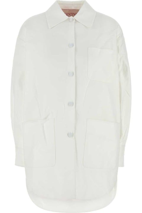 Sale for Women Valentino Garavani White Cotton Blend Oversize Jacket