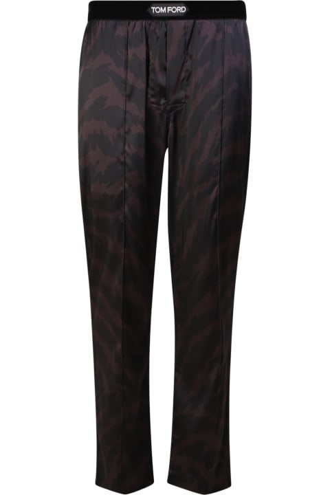 Tom Ford Pants for Men Tom Ford Patterned Silk Pajama Pants