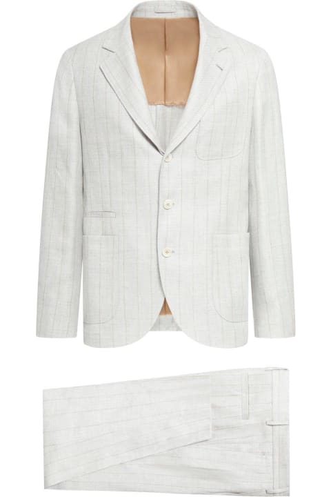 Brunello Cucinelli for Men Brunello Cucinelli Single Breasted Long-sleeved Suit