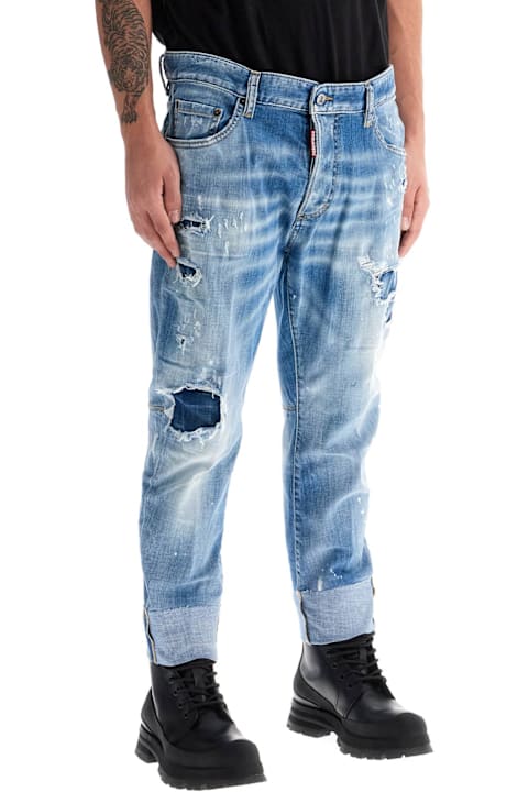 Dsquared2 Sale for Men Dsquared2 Cropped Sailor Jeans For