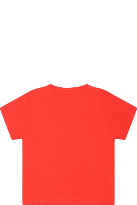 Fashion for Baby Boys Hugo Boss Red T-shirt For Baby Boy With Logo