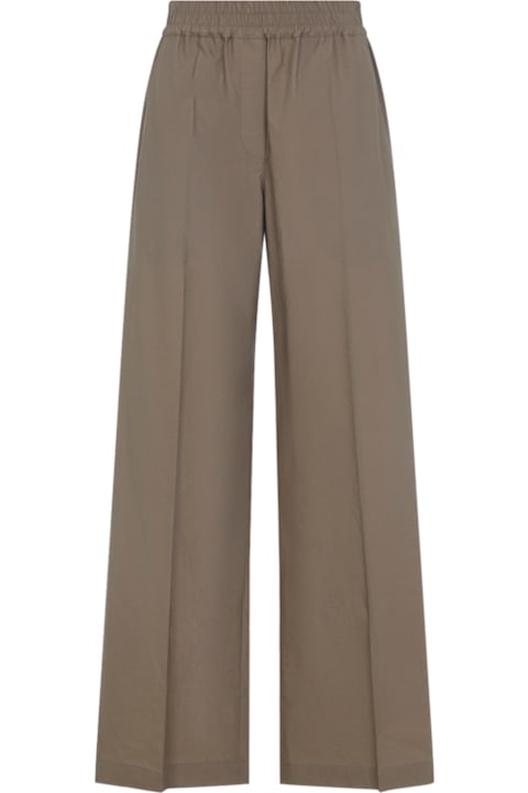 Brunello Cucinelli for Kids Brunello Cucinelli Wide Leg Cotton Pants
