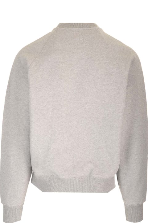 Ami Alexandre Mattiussi Fleeces & Tracksuits for Women Ami Alexandre Mattiussi Grey Sweatshirt With Mini Logo