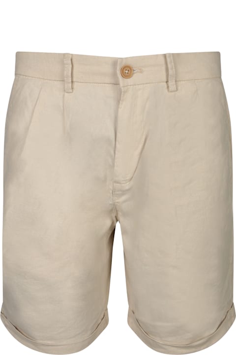 Peninsula Swimwear Clothing for Men Peninsula Swimwear White Linen Cargo Bermuda Shorts