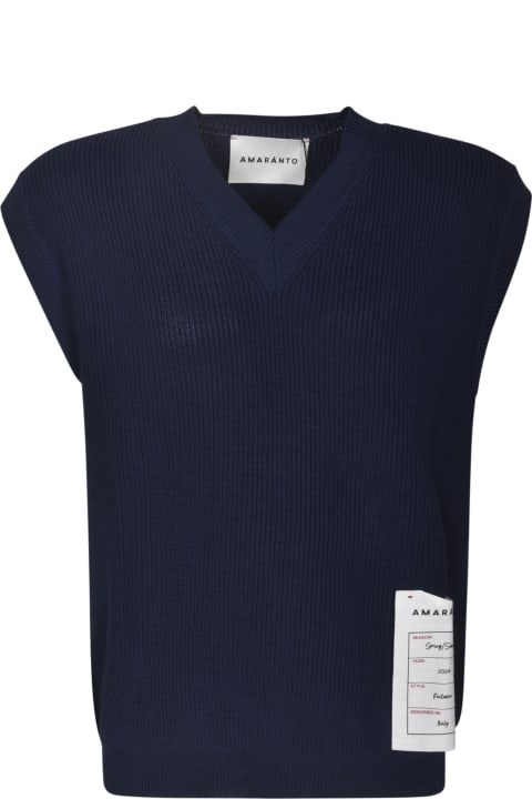 Amaranto Coats & Jackets for Men Amaranto Ribbed V-neck Jumper