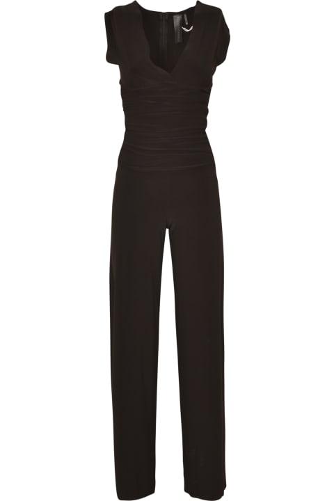 Norma Kamali Jumpsuits for Women Norma Kamali Rear Zip Sleeveless V-neck Bodysuit