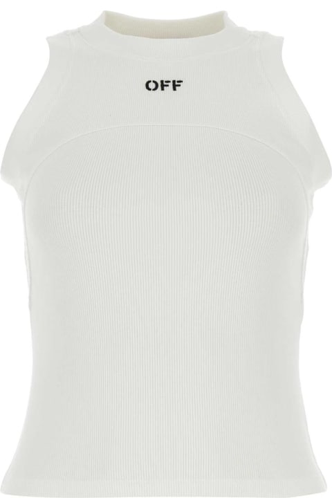 Off-White for Women Off-White White Stretch Cotton Tank Top