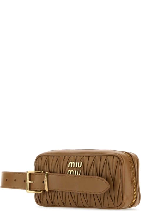 Belt Bags for Women Miu Miu Biscuit Leather Clutch