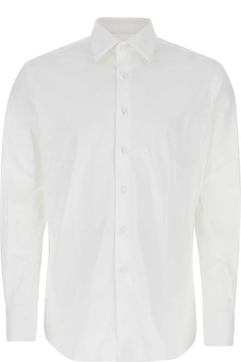 Sale for Men Prada Stretch Poplin Shirt