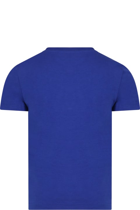 Dsquared2 T-Shirts & Polo Shirts for Boys Dsquared2 Blue T-shirt For Boy With Logo