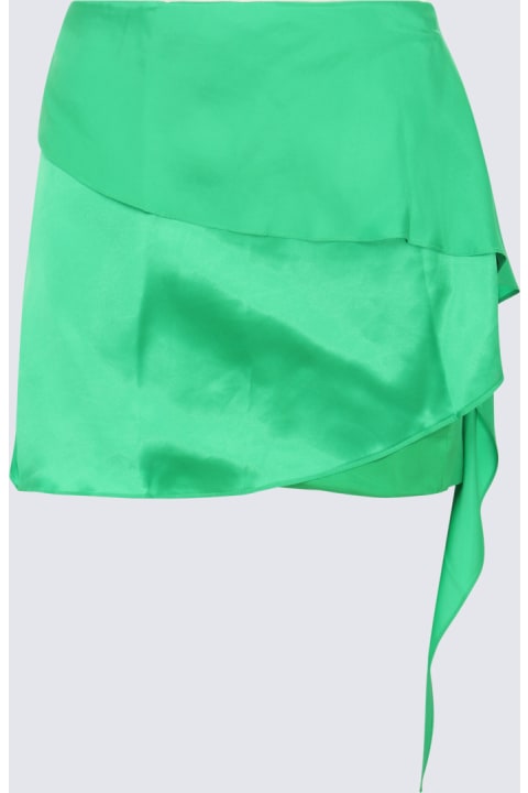 GAUGE81 Skirts for Women GAUGE81 Green Silk Himeji Mini Skirt