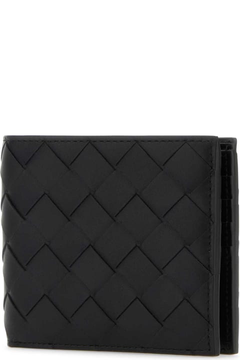 Accessories for Men Bottega Veneta Black Leather Wallet