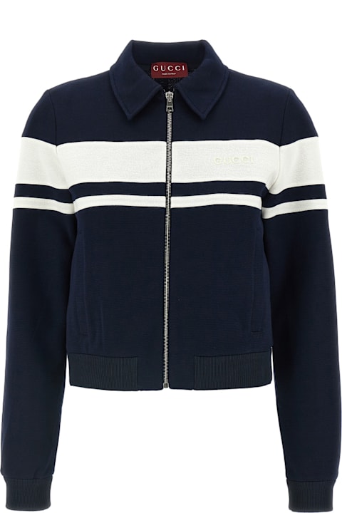 Fleeces & Tracksuits Sale for Women Gucci Logo Embroidery Sweatshirt