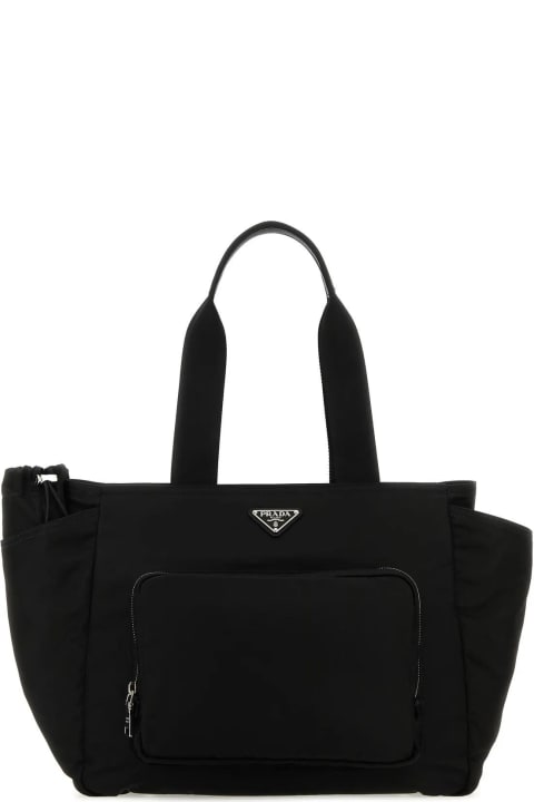 Prada Totes for Women Prada Black Nylon Shopping Bag