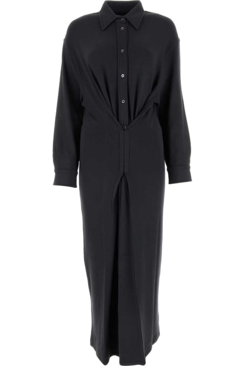 Y/Project Jumpsuits for Women Y/Project Charcoal Stretch Viscose Blend Shirt Dress