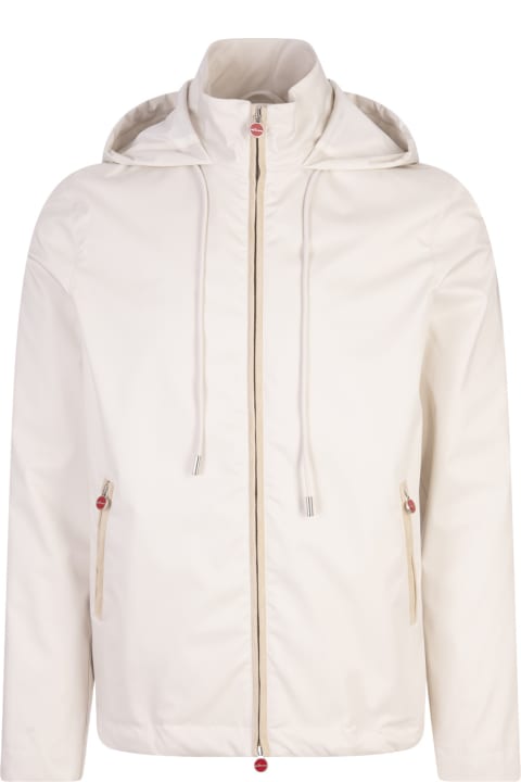 Kiton Coats & Jackets for Men Kiton Lightweight Jacket In White Technical Fabric