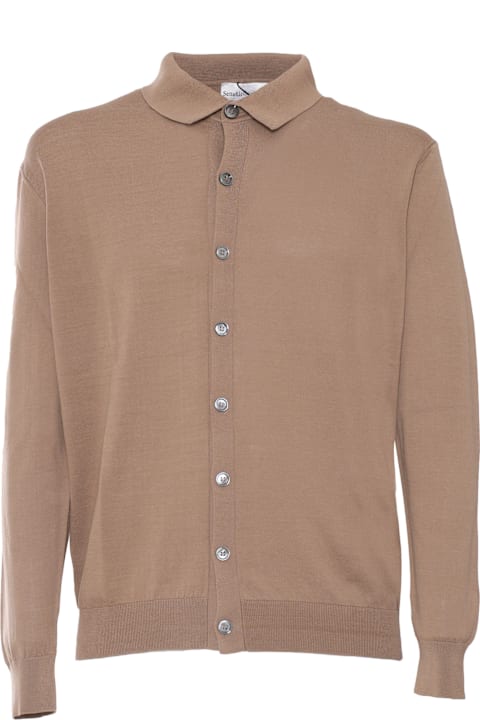 Settefili Cashmere for Women Settefili Cashmere Shirt Collar Cardigan High Gauge Ice Cotton