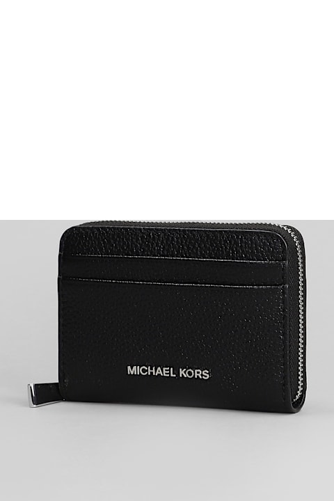 أدوات منزلية Michael Kors Jet Set Wallet In Black Leather