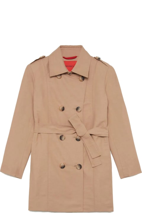 Max&Co. Topwear for Girls Max&Co. Double-breasted Cotton Trunch Coat