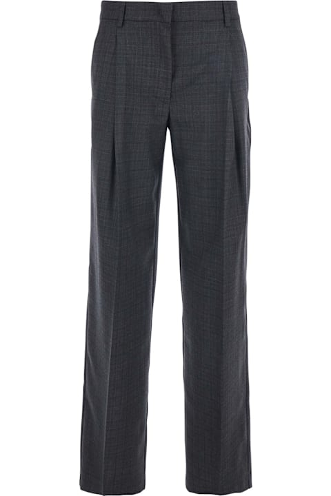 Mauro Grifoni for Men Mauro Grifoni Grey Pants With Belt Loops In Wool Woman