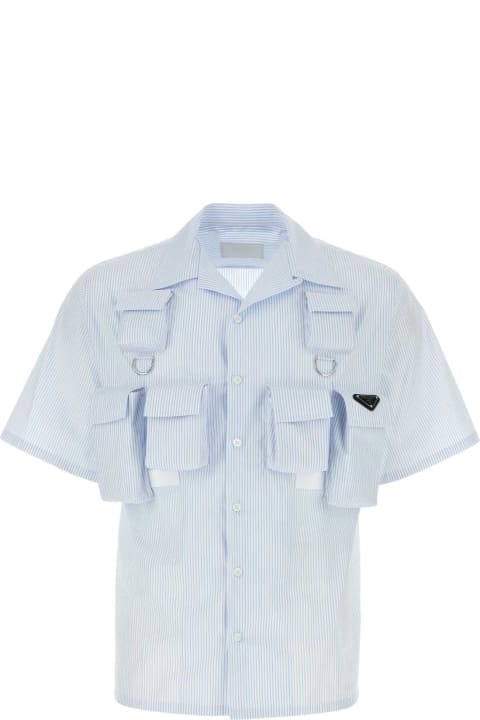 Clothing for Men Prada Printed Poplin Shirt