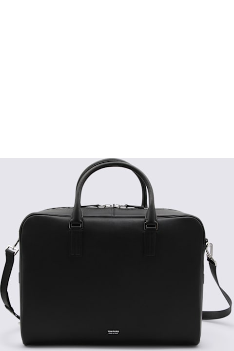 Homeware Tom Ford Black Leather Top Handle Bag
