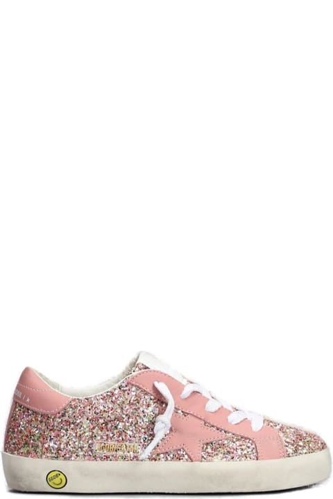 Golden Goose Shoes for Women Golden Goose Glitter-detailed Lace-up Sneakers