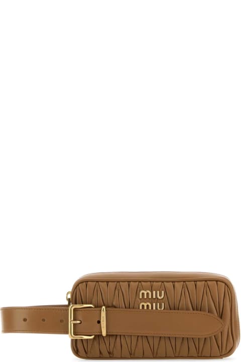 Belt Bags for Women Miu Miu Biscuit Leather Clutch